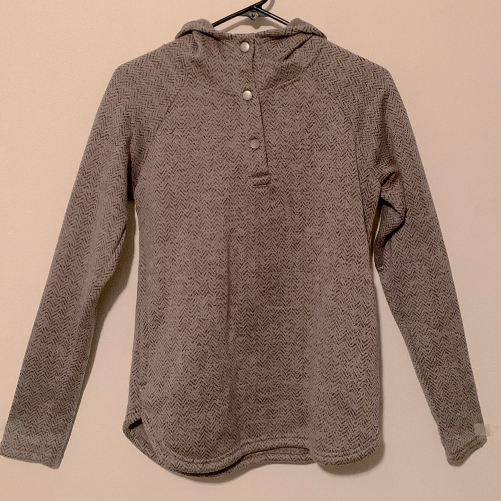 I5 Apparel Woman’s Hooded Partial Snap Down Pullover